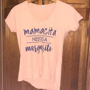 G Supply short sleeve V neck tee.  Size small.  Peach